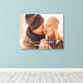 カスタムPhoto Canvas – ホワイト文字オーバーレイ キャンバスプリント (インサイチュ (ウッドフロア))