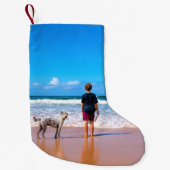 カスタムPhoto Christmasストッキングあなたのペット写真 スモールクリスマスストッキング (正面)