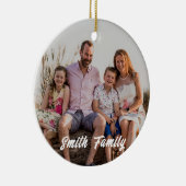 カスタムPhoto Christmas Ornament - Ceramic Keepsake セラミックオーナメント (右)