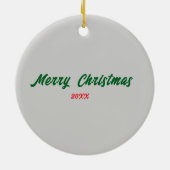 カスタムPhoto Christmas Ornament - Ceramic Keepsake セラミックオーナメント (裏面)