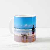 カスタムPhoto Coffee Mug Your own デザインwith Pet コーヒーマグカップ (正面左)