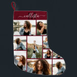 カスタムPhoto Collageモノグラム名イニシャル スモールクリスマスストッキング<br><div class="desc">この可愛いクールクリスマスストッキングは家族みんなにぴったりだ。休日のデコカスタマイズーに特別なストッキングを作りなさい。黒いブルゴーニュのモノグラム名のイニシャルとパーソナライズされた写真ブルゴーニュの赤い背景の上に白の9つのフォトコラージュをカスタマイズ可能なフォトコラージュシンプルを備えている。それはエレガント、おもしろい、モダン、ユニークだ。***重要なデザイン注：一致する製品要求、色変更、配置変更、その他の変更要求などのカスタムデザイン要求についてクリックは、「MESSAGE」ボタンをクリックするか、設計者に直接lafemme.art@gmail.com宛てに電子メールを送信してください。あなたは彼女に完全なデザインと新しい要求をカスタム電子メールで送ることができる。</div>