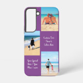 カスタムPhoto Collage文字名家族の写真 Samsung Galaxyケース (裏面)