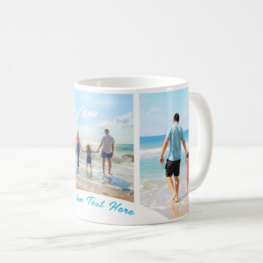 カスタムPhoto Collage文字Magあなたの家族の写真 コーヒーマグカップ (正面右)