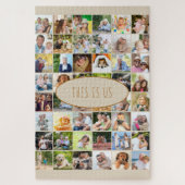 カスタムPhoto Collage 40写真こちら米国引用文 ジグソーパズル (縦)