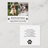 カスタムPhoto Collage Dog Kennel名刺 スクエア名刺 (正面/裏面)