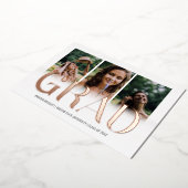 カスタムPhoto Collage Graduate 2025フォイルカード 箔シーズンカード (回転した状態)