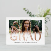 カスタムPhoto Collage Graduate 2025フォイルカード 箔シーズンカード (立ち正面)