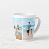 カスタムPhoto Collage Mug文字 – 家族が大好き カフェラテマグ (右アングル)