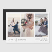 カスタムPhoto Collage's Thank 結婚 You Magnet (正面/裏面)