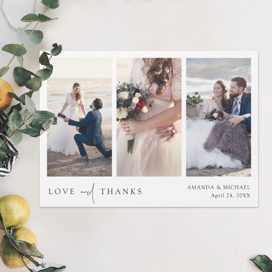 カスタムPhoto Collage's Thank 結婚 You Magnet