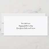 カスタムPHOTO DADA DADDYパパBRUH FATHER'S DAYカード (裏面)