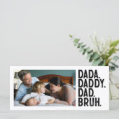 カスタムPHOTO DADA DADDYパパBRUH FATHER'S DAYカード (スタンド正面)