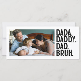 カスタムPHOTO DADA DADDYパパBRUH FATHER'S DAYカード