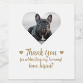 カスタムPhoto Dog I Do Too's Wine 結婚 Label ワインラベル (シングルラベル)