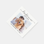 カスタムPhoto Drinks On Me Dog OpenバーPet結婚 スタンダードカクテルナプキン (角)