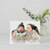 カスタムPhoto Everythingユメリーーモア文字金ゴールド 箔シーズンポストカード (立ち正面)