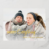 カスタムPhoto Everythingユメリーーモア文字金ゴールド 箔シーズンポストカード (正面)