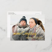 カスタムPhoto Everythingユメリーーモア文字金ゴールド 箔シーズンポストカード (正面/裏面)