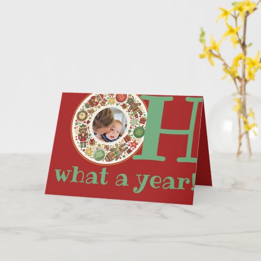 カスタムPhoto Farewell 2020クリスマスおもしろい休暇 カード (黄色い花)