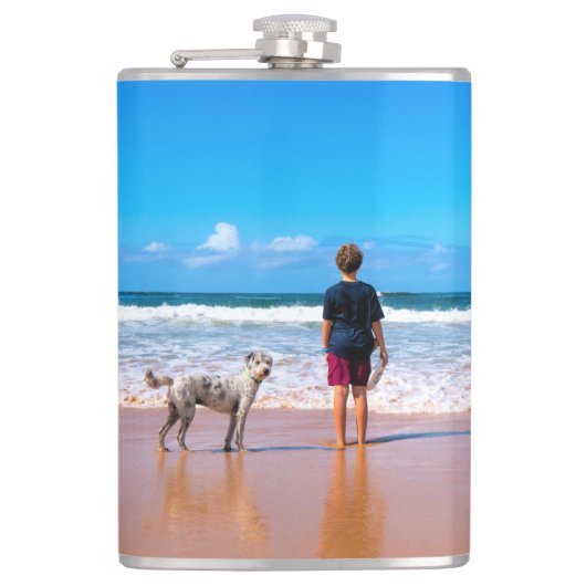 カスタムPhoto Flask Your Photosデザイン（ペット） フラスク (正面)