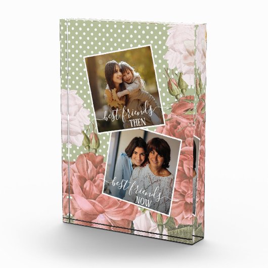 カスタムPhoto Friends最高のと今はPinkのフローラ フォトブロック (右)