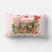 カスタムPhoto Gingerbread Houseクリスマス ランバークッション (正面)