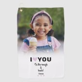 カスタムPhoto I Love You To The Rough & Back Name ゴルフタオル (正面)