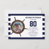 カスタムPhoto in Rudder誕生日招待状 招待状 (正面)