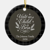 カスタムPhoto Isaiah 9 6クリスマス セラミックオーナメント (正面)