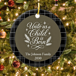 カスタムPhoto Isaiah 9 6クリスマス セラミックオーナメント