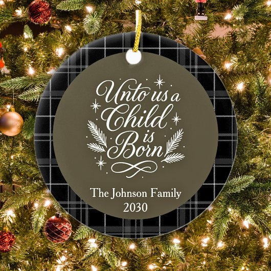 カスタムPhoto Isaiah 9 6クリスマス セラミックオーナメント