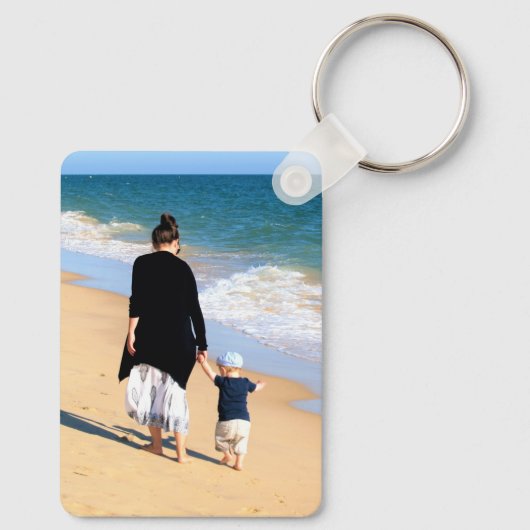 カスタムPhoto Keychainあなたの家族の写真Mom Gift キーホルダー (裏面)