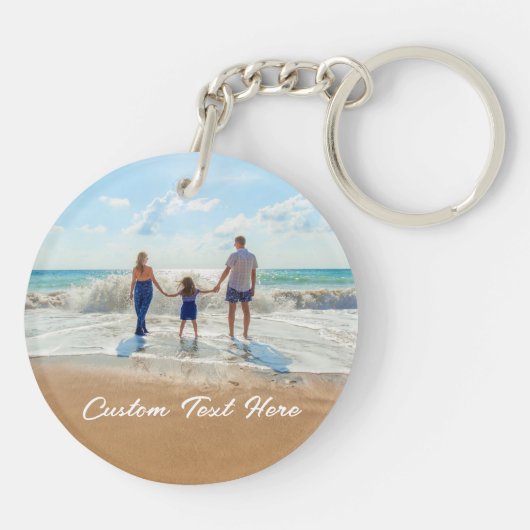 カスタムPhoto Keychain家族の写真と文字 キーホルダー (裏面)