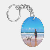 カスタムPhoto Keychain Ypur Pets Photos Gift キーホルダー (正面左)