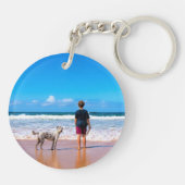 カスタムPhoto Keychain Ypur Pets Photos Gift キーホルダー (裏面)