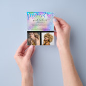 カスタムPhoto Logo Promotion Holographic Drips チラシ (手)