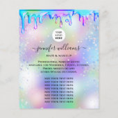 カスタムPhoto Logo Promotion Holographic Drips チラシ (裏面)