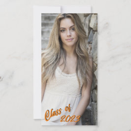 カスタムPhoto Long and Skinny Orange Class of 案内状