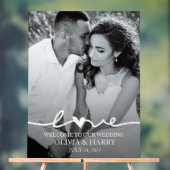 カスタムPhoto Love Script結婚の アクリルサイン (ニュートラル)