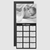 カスタムPhoto Magnet 2025カレンダーカード (正面/裏面)