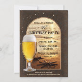 カスタムPhoto Men's Beer Birthdayパーティー 招待状 (正面)