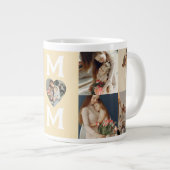カスタムPhoto Mug - MOM – 母パーソナライズされたの日 ジャンボコーヒーマグカップ (正面右)