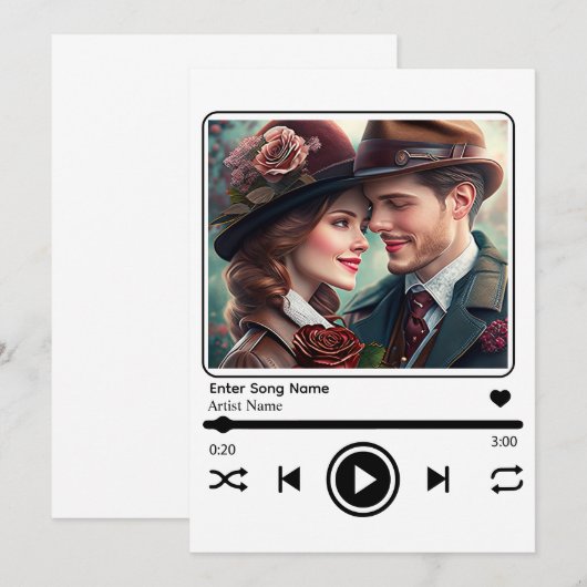 カスタムPhoto Music Player 招待状 (正面/裏面)