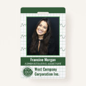 カスタムPhoto Office Company Employeeバーコードロゴ バッジ (正面)