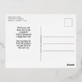 カスタムPhoto On Jute Burlapパタフェイクーンバラ金ゴールド 箔シーズンポストカード (裏面)