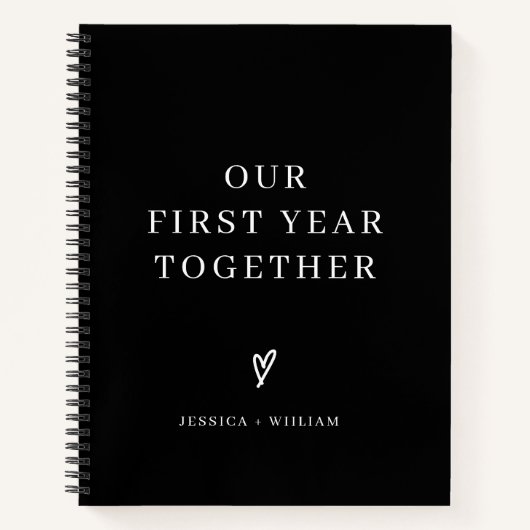 カスタムPhoto Our First Year Together Journal ノートブック (正面)