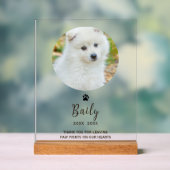 カスタムphoto petメモリ アクリルサイン (ニュートラル)