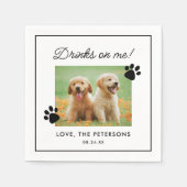 カスタムPhoto Pet'sの飲み結婚物 スタンダードカクテルナプキン (正面)