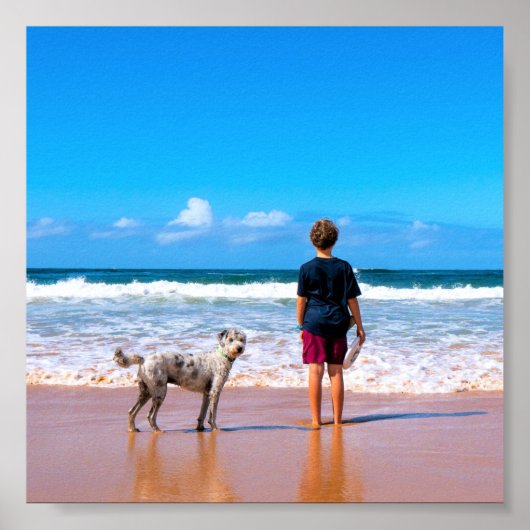 カスタムPhoto Poste Your Pet PhotosI - Love My Pets ポスター (正面)